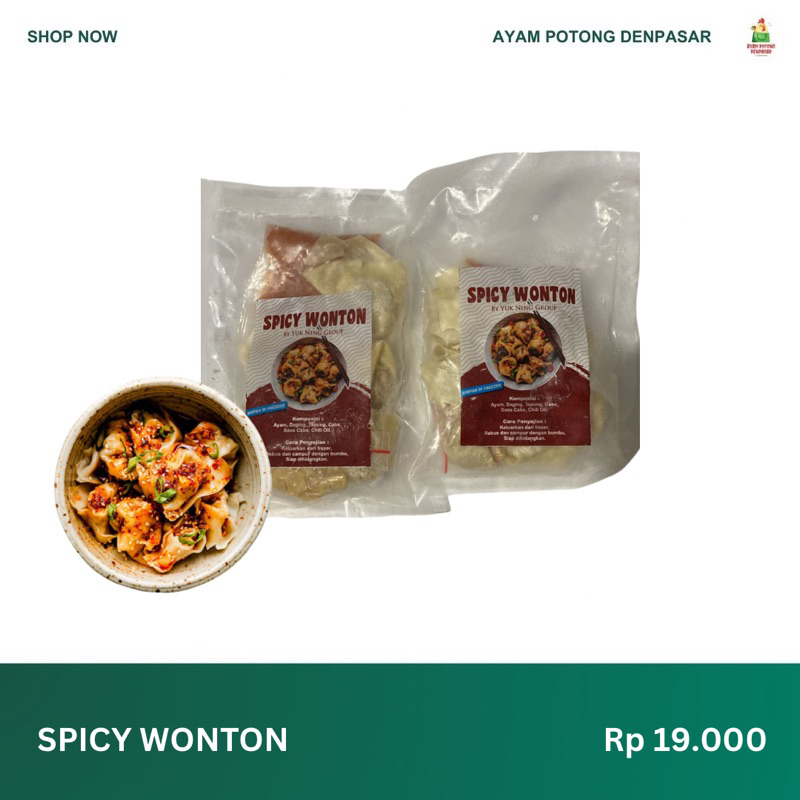 

SPICY WONTON MURAH ENAK PRAKTIS