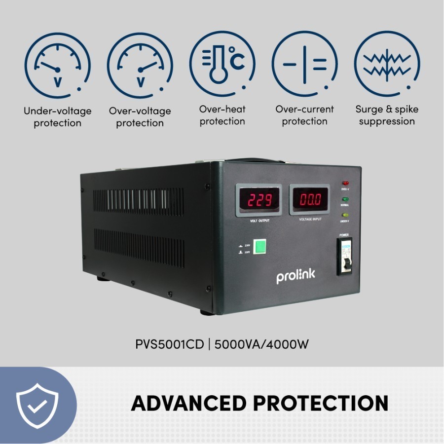 Stabilizer PROLINK PVS5001AD AVR 5000VA Servo Motor Controlled