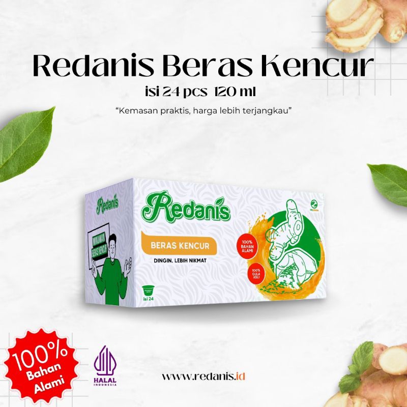 

100% Bahan Alami - Minuman Beras Kencur isi 24Pcs - Redanis