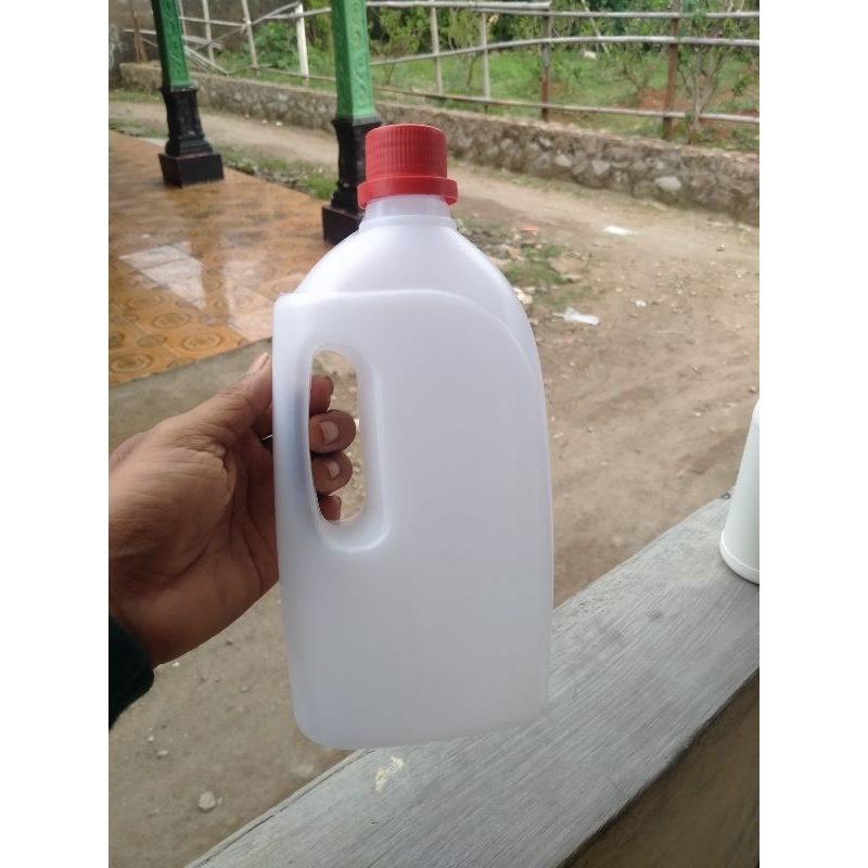jerigen 1 liter pegangan samping/jerigen 1000 ml botol HDPE