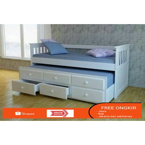 dipan anak laci  dipan anak sorong  dipan double bed  dipan kayu