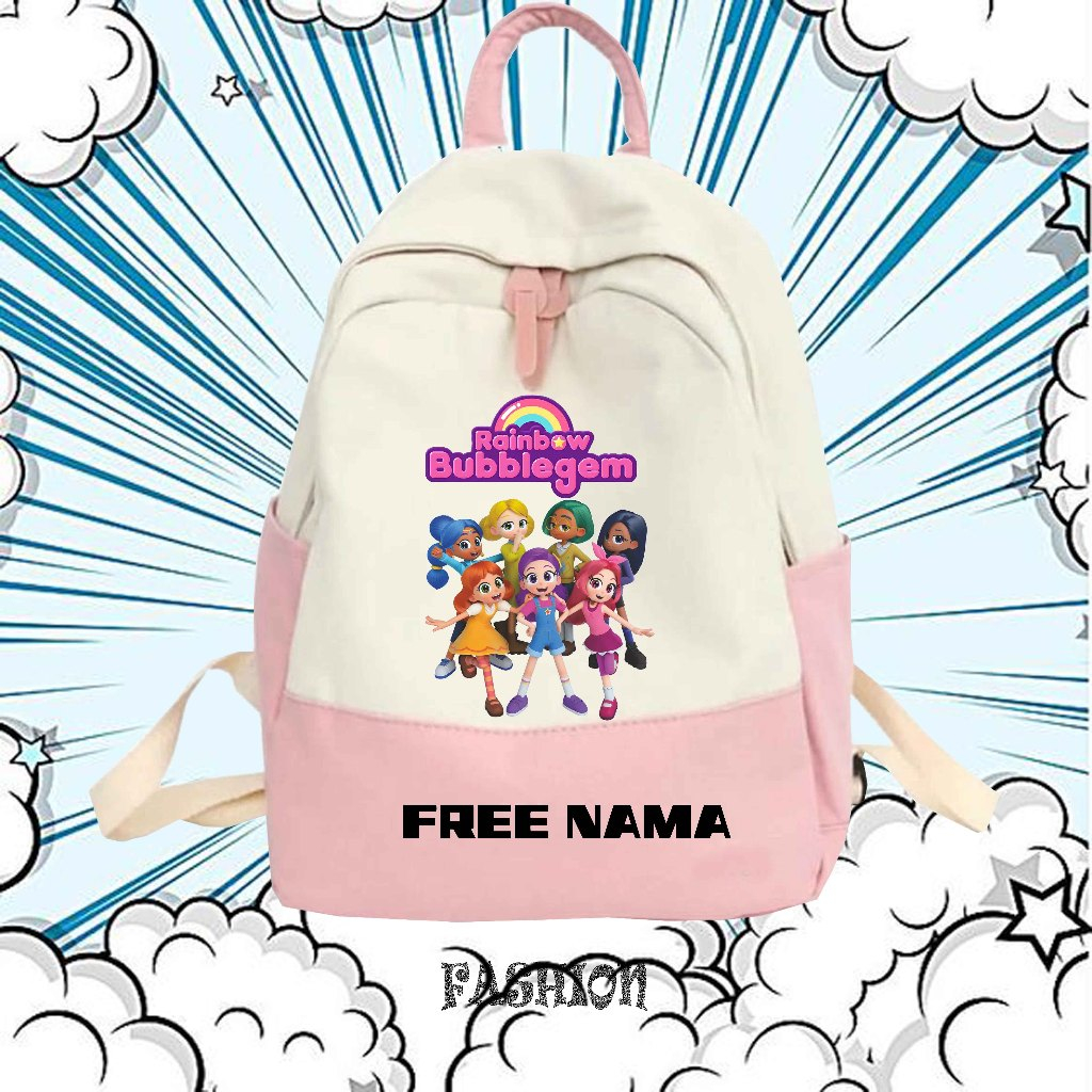 TAS RANSEL ANAK SEKOLAH SD PEREMPUAN RAINBOW BUBBLEGEM