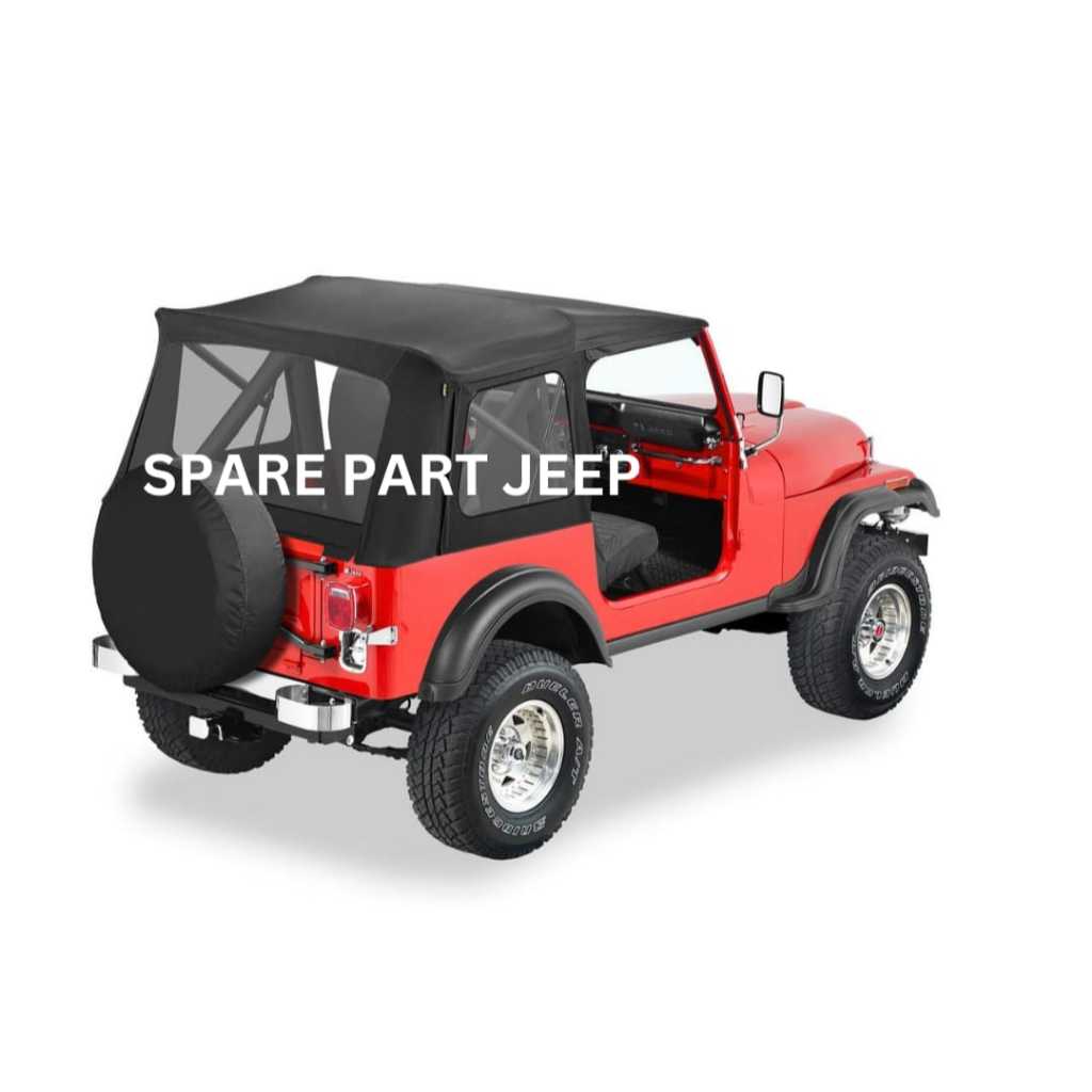 Terpal Canvas Kanvas Soft Top Mobil Jeep CJ7 Full Door