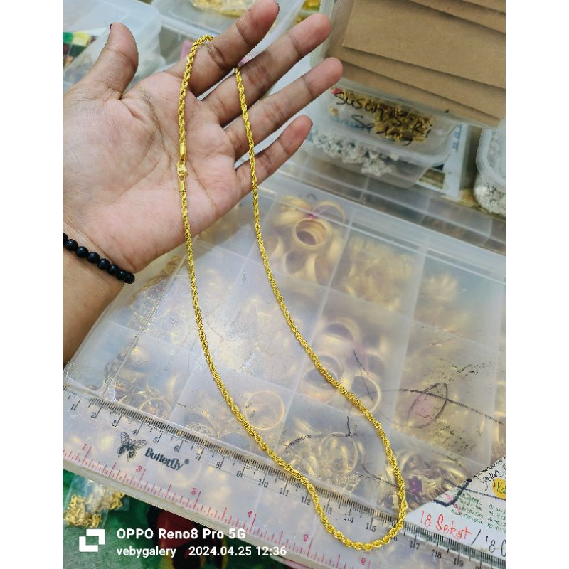 kalung tambang yaxiya original lapis ems awet