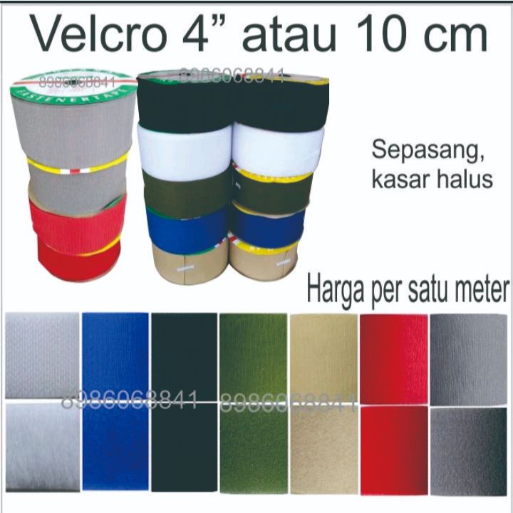 Perekat Set (Sepasang Kasar  Halus) Perekat Velcro Magic Tape Perekat Sepatu Baju Tas Tas Ransel Ker