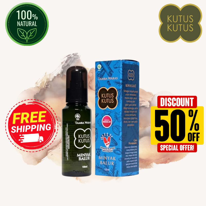 kutus kutus asli original 100% Minyak Kutus Kutus Herbal Organic - 100ml Minyak Pijat Balur dan Urut