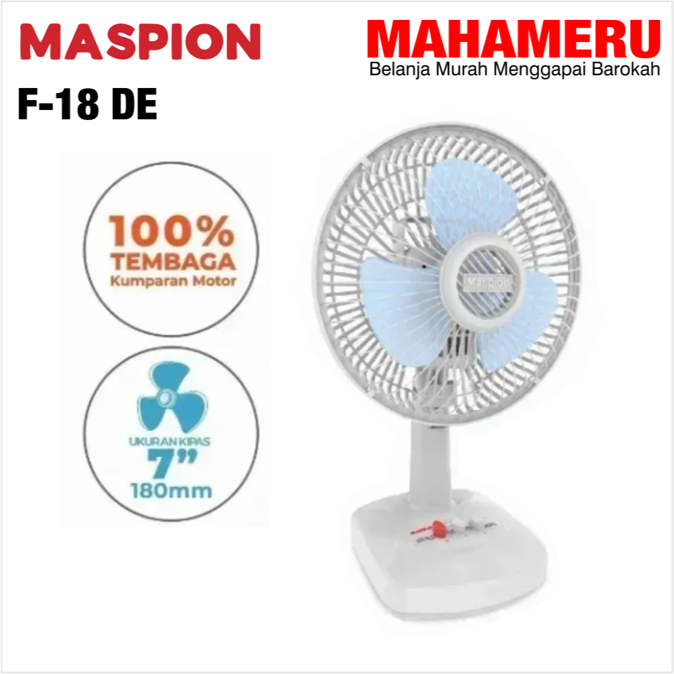 Desk Fan / Kipas Angin Meja MASPION F-18 DE