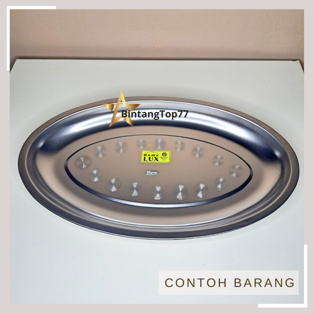 Piring Oval Stainless HomeLux / Piring Saji