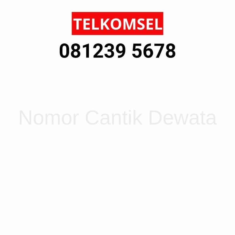 Nomor Cantik Simpati 10 Digit, Nomor Cantik Telkomsel 10 Digit, Nomer Cantik 10 Digit 5678