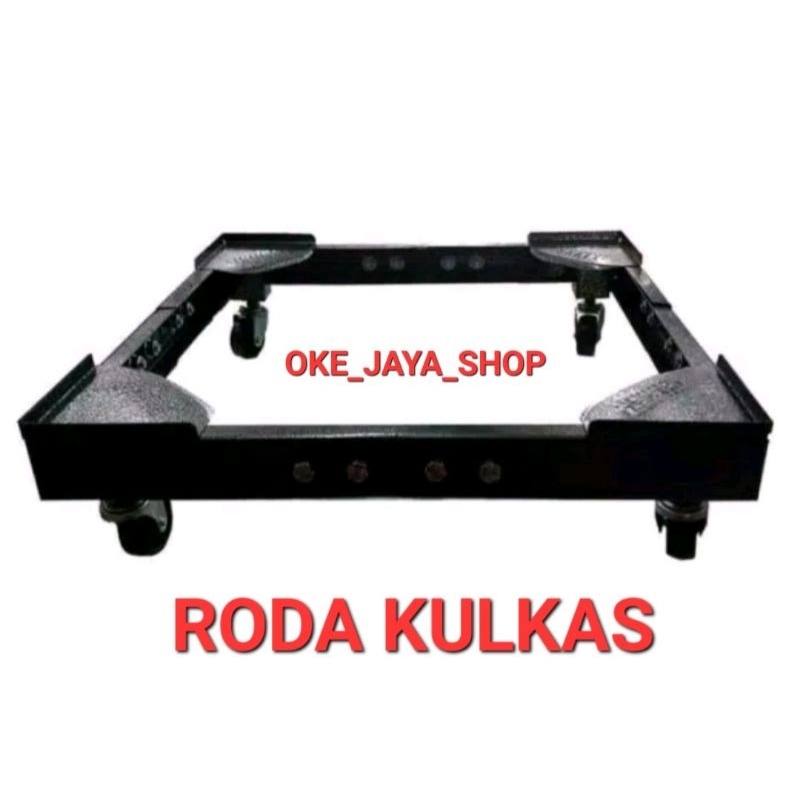 RODA KULKAS/TATAKAN KULKAS BESI/DUDUKAN KULKAS