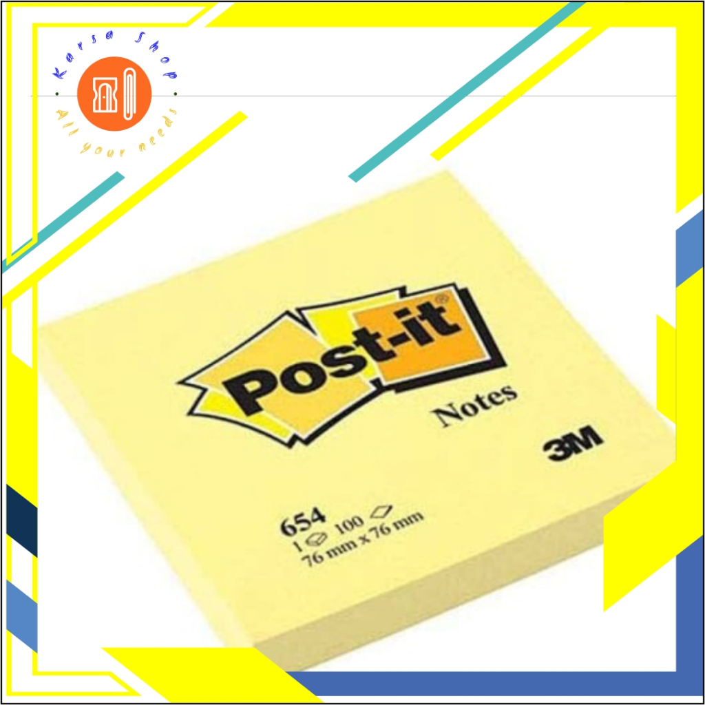 

Post It / Sticky Notes 3M 654 Kuning