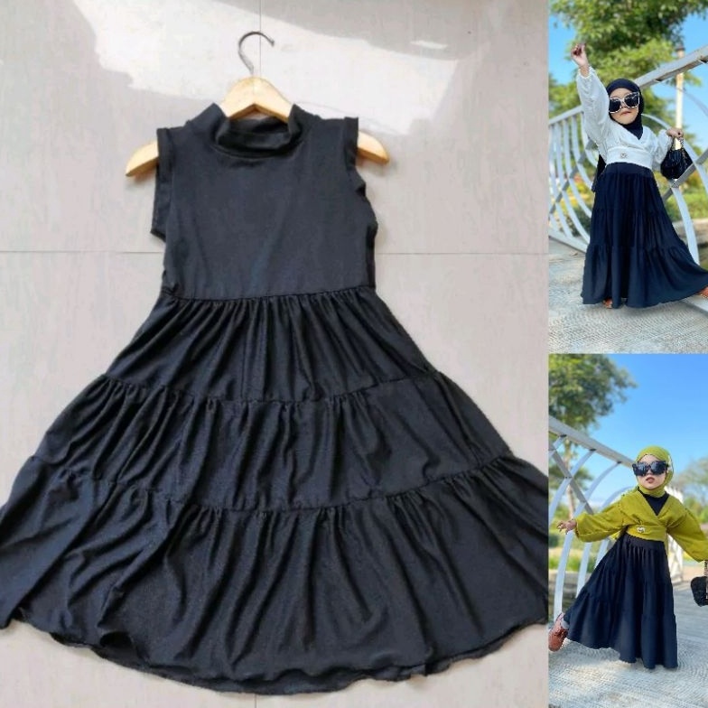 KODE U79L VINS Inner Manset Gamis Dress Kutung  3DARA  Ibu dan Anak Usia 12th Jersey Manset Saja