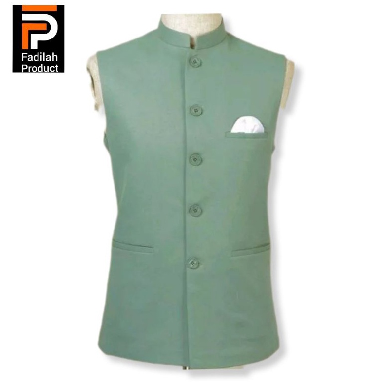 KODE A36L Rompi Pakistan Pria Muslim Majelis Sholat Polos Bahan Jas Full Puring