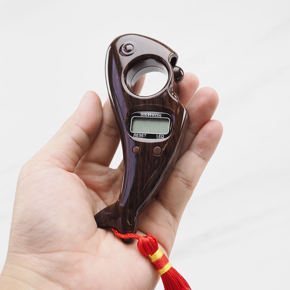 KODE K92P tasbih digital model kayu led untuk dzikir alat hitung sholat premium