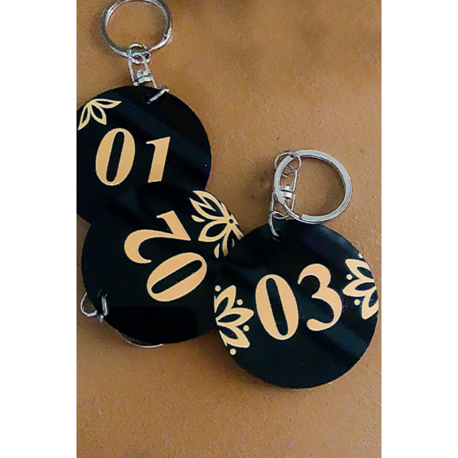 CUSTOM GANTUNGAN KUNCI NOMOR KAMAR AKRILIK / BAHAN ACRYLIC LASER CUTTING PRINT UV ANTI AIR / GANCI /