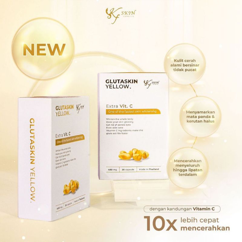 Glutaskin Yellow by LC Beauty 750mg / Pil Pemutih Aman BPOM