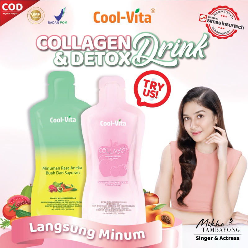 •JEJU• {ECER SACHET} COOL-VITA COLLAGEN DRINK LANGSUNG MINUM