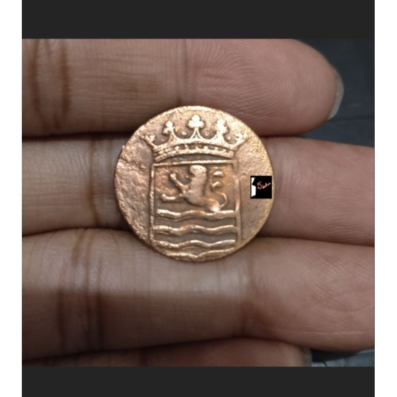 duit koin kuno asli voc tembaga tahun 1789 pernah beredar kondisi masih detail dan bersih matauang l