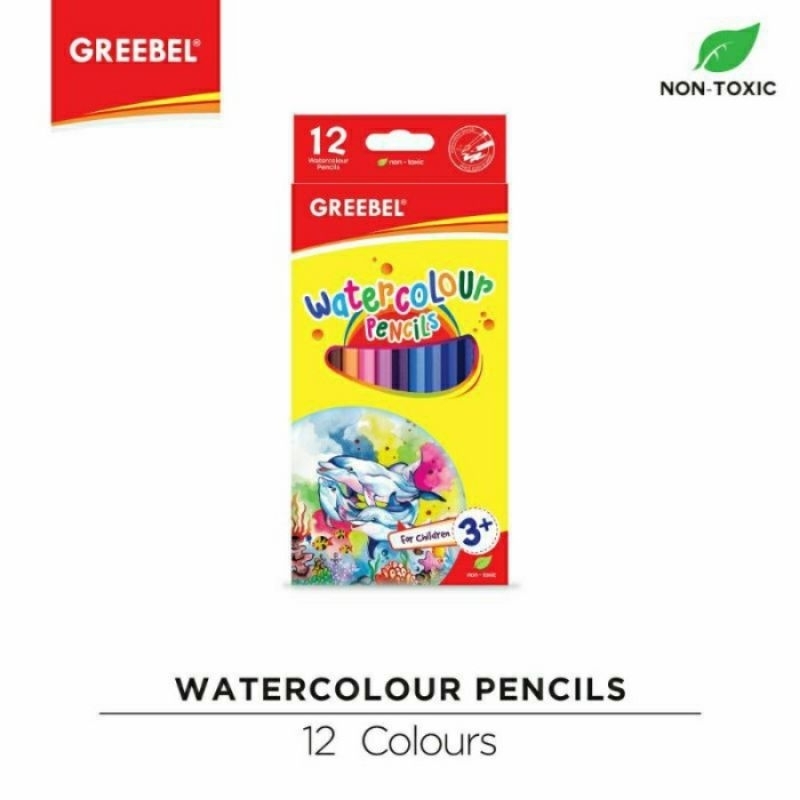 

Pensil Warna Watercolor Greebel 12 Warna GB 8012 ( 12&24)