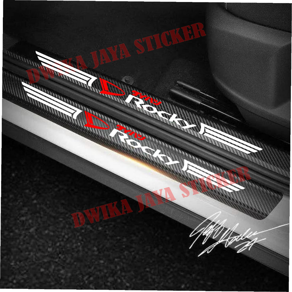 STIKER CARBON 3D MOBIL ROCKY STICKER KARBON 3D PIJAKAN KAKI MOBIL DAIHATSU ROCKY SEPAKET