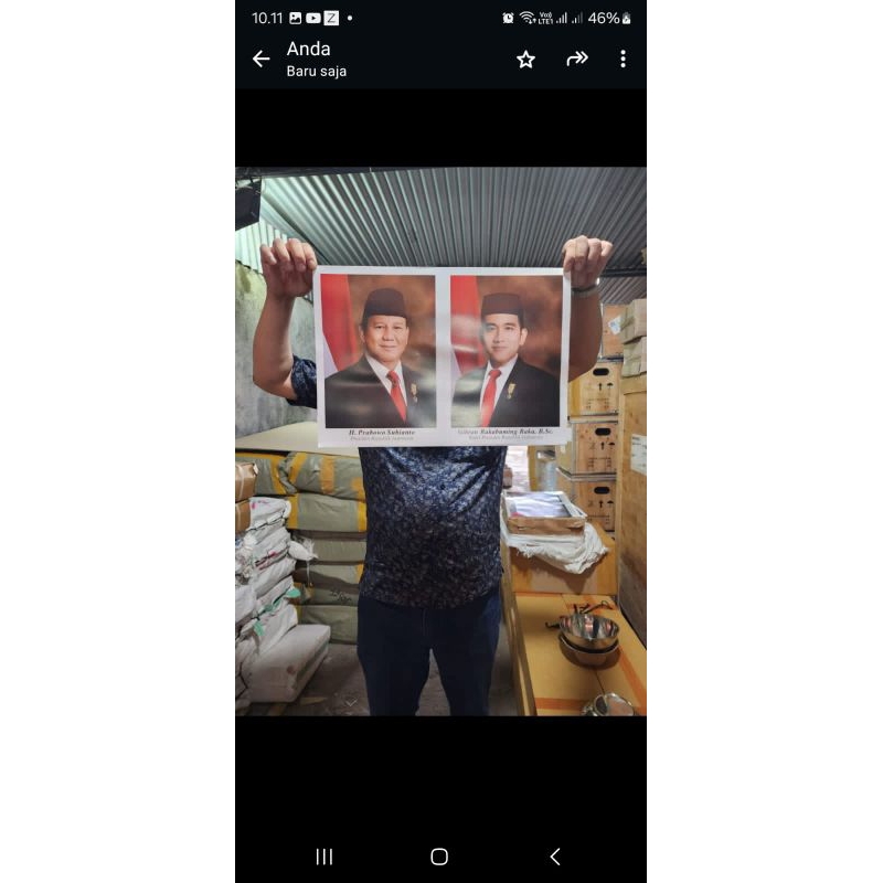 

foto presiden dan wakil presiden 25x35 cm