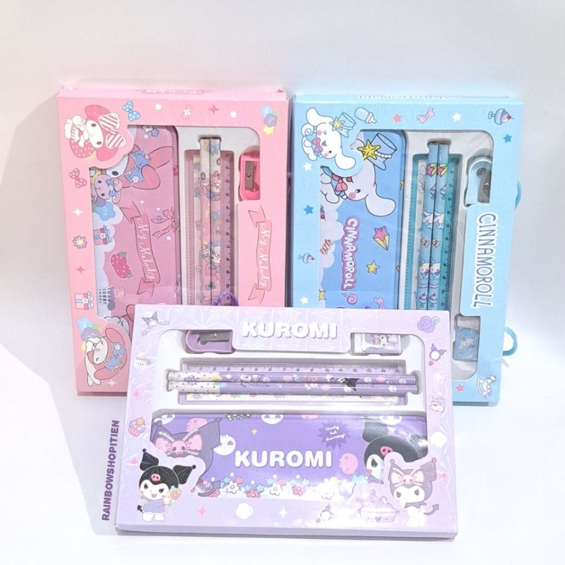 

ATK set / Alat tulis set / Tempat Pensil set 6in1 Sanrio (044)