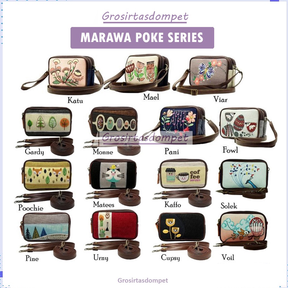 BEST PRODUCT Dompet Marawa Poke 2 tali Panjang Pendek Dompet Selempang Marawa Termurah e