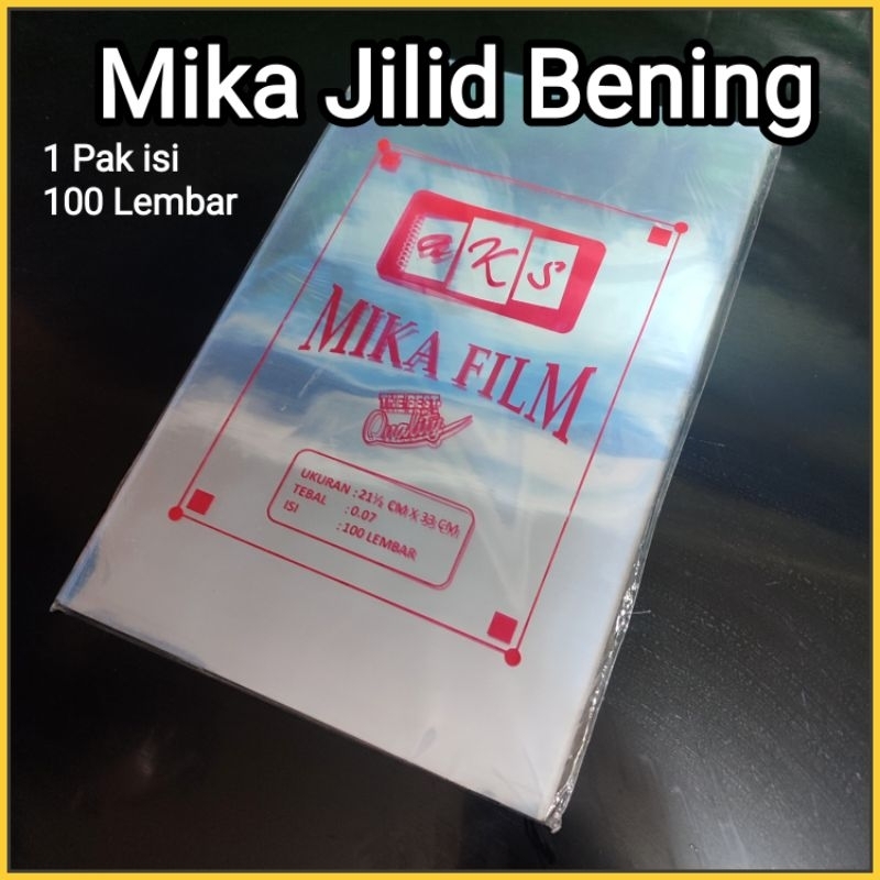 

1 Pak Sampul Mika Jilid Bening Isi 100 Lembar ( 0.7 )