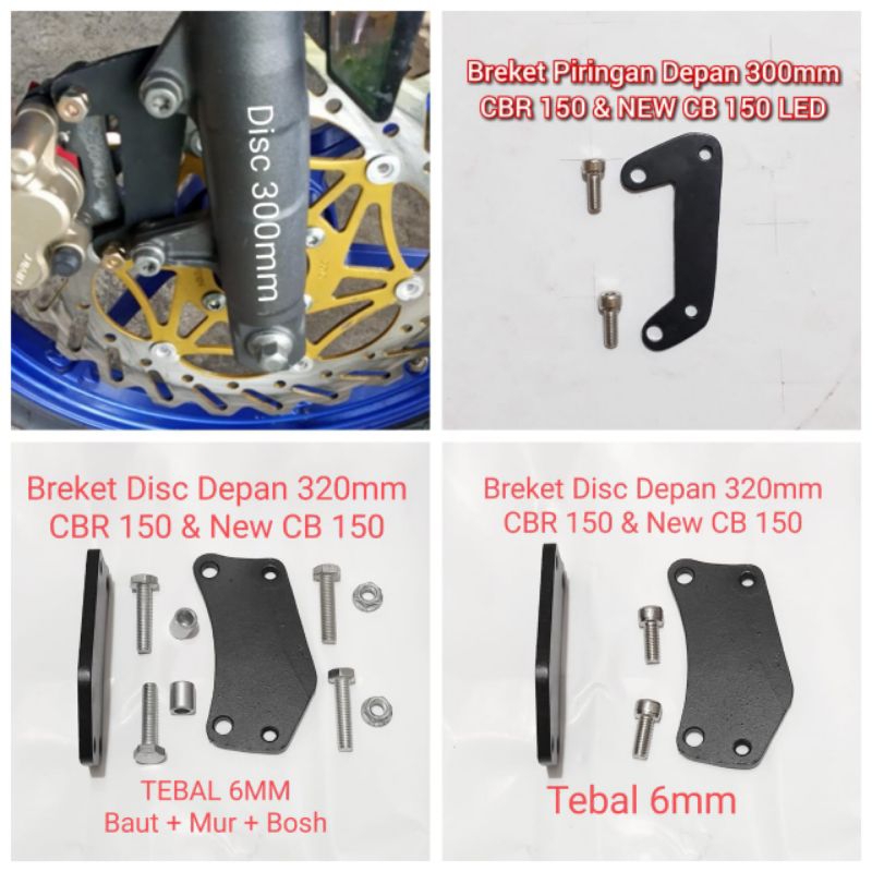 Breket cakram depan Cbr 150 facelift k45G k45N k45R New Cb 150R 150x Cbr150 Lokal k45 CBU 300mm 320m