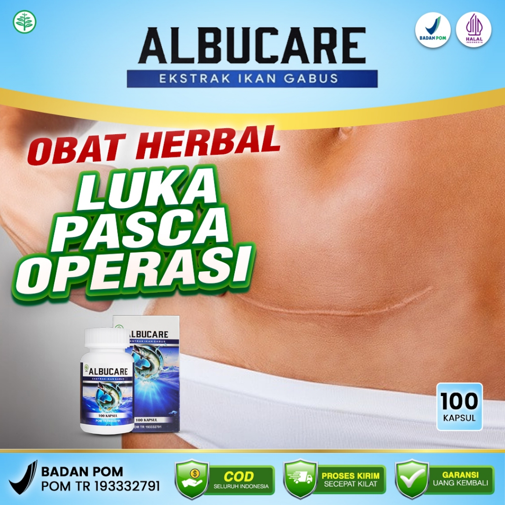 Obat Herbal Albucare 100% Original - Obat Luka Pasca Operasi Luka Persalinan Luka Sunat Luka Bakar