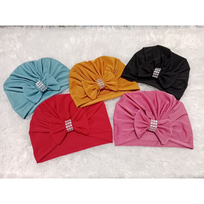 TURBAN PITA DIAMOND Turban bayi perempuan turban bayi newborn turban pita simpel