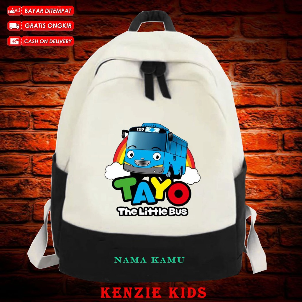TAS BACKPACK ANAK SEKOLAH MOTIF BUS TAYO