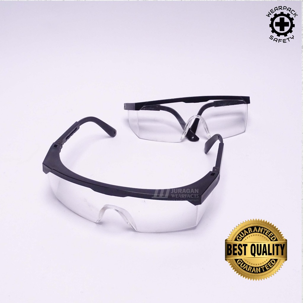 Kacamata Safety Frame Hitam Putih
