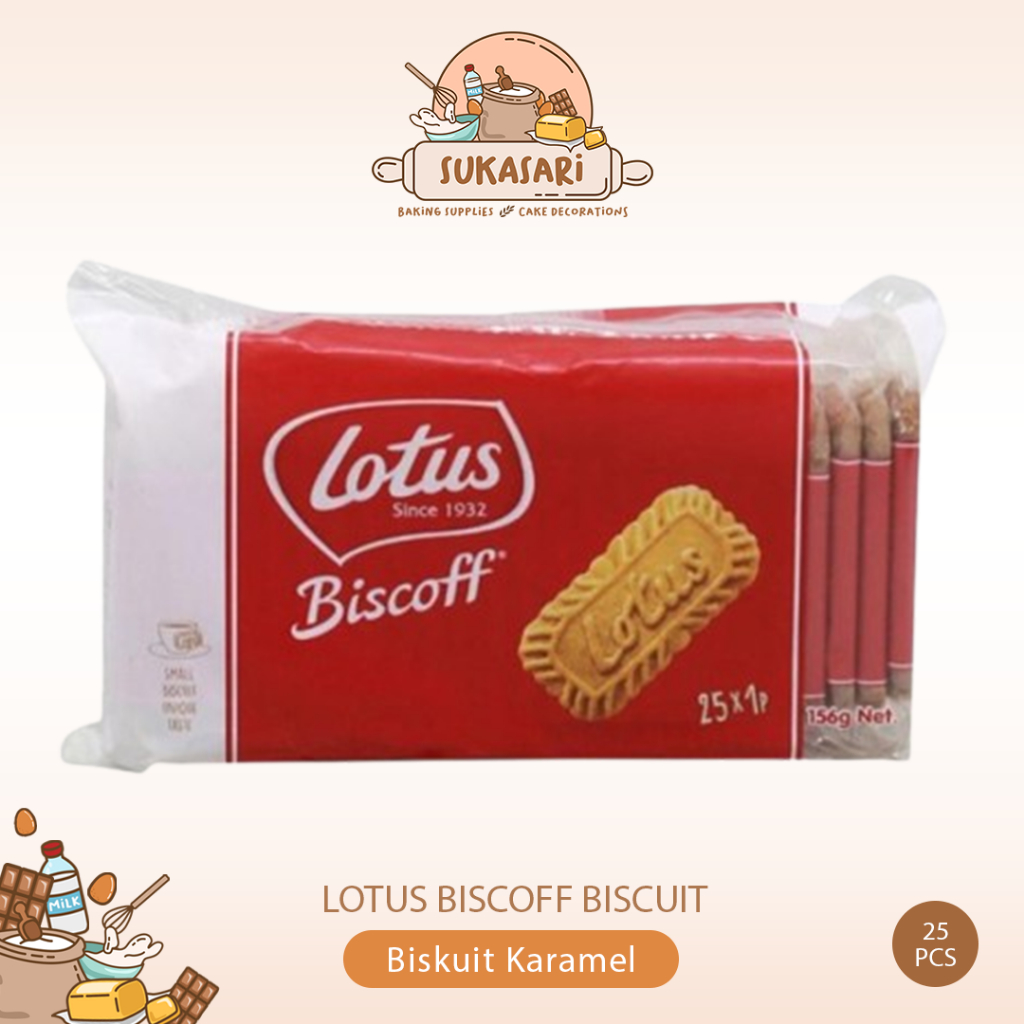 Lotus Biscoff Biscuit 25pcs / Biskuit Karamel Caramel