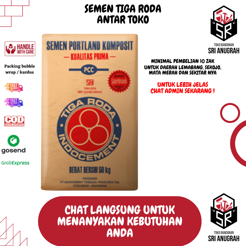 Semen TIGA RODA 50KG