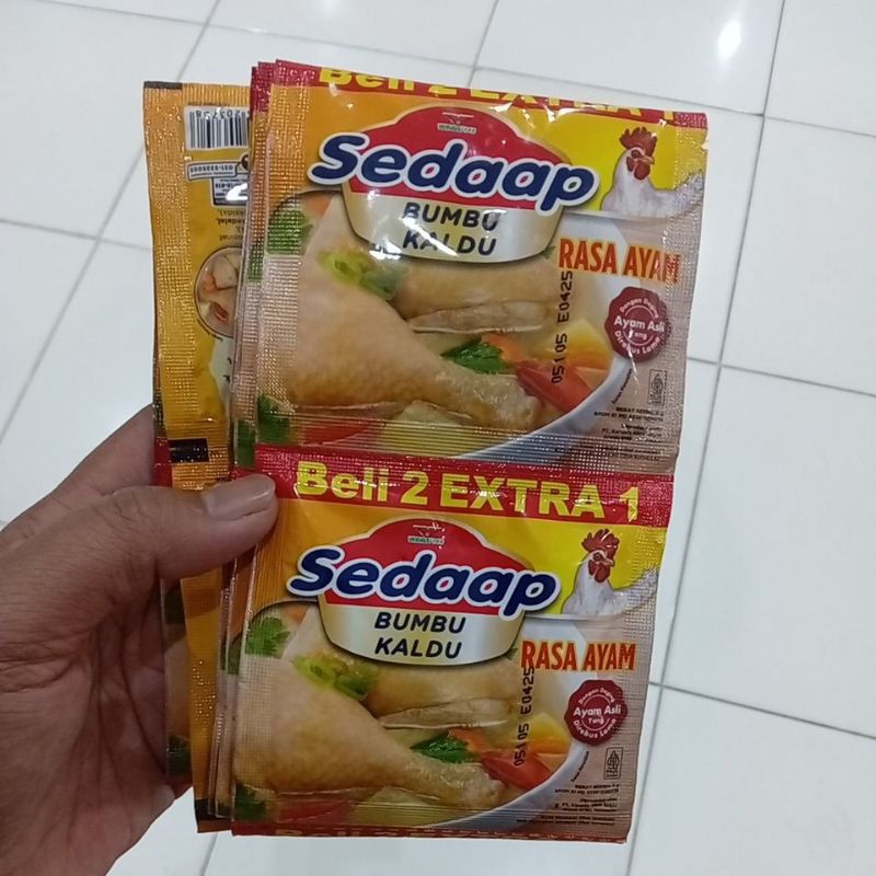 

Sedaap Bumbu Kaldu Rasa Ayam 9 g @18 Sachet ( 2 Extra 1 )