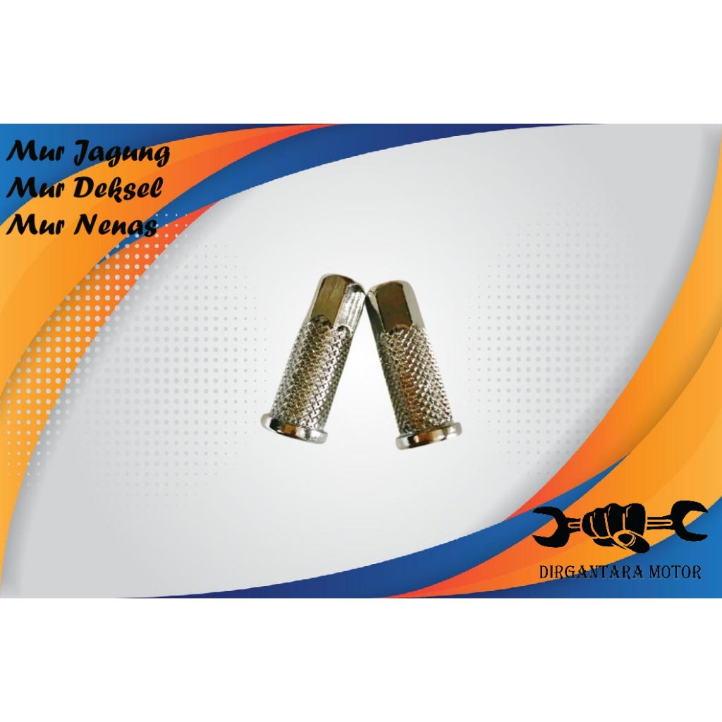 Baut Nanas / Mur Jagung / Mur Deksel / Mur Nenas Crome & Gold 8 MM Baut 12 Yamaha Rx King Jupiter Z 