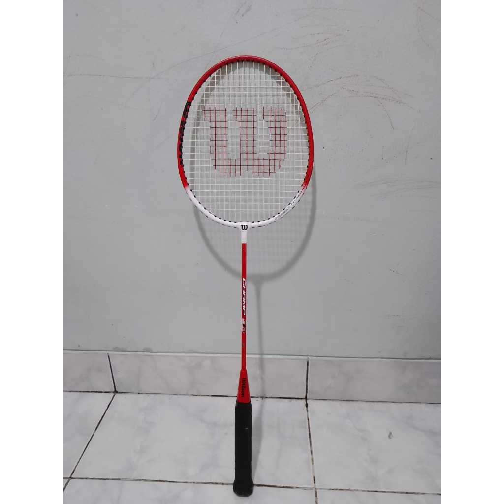 Raket bulutangkis Wilson Champ Original asli badminton silver merah hitam