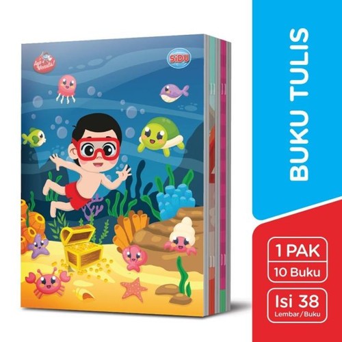 

Buku Tulis merk Sidu / Sinar Dunia 38 lembar (isi 10)