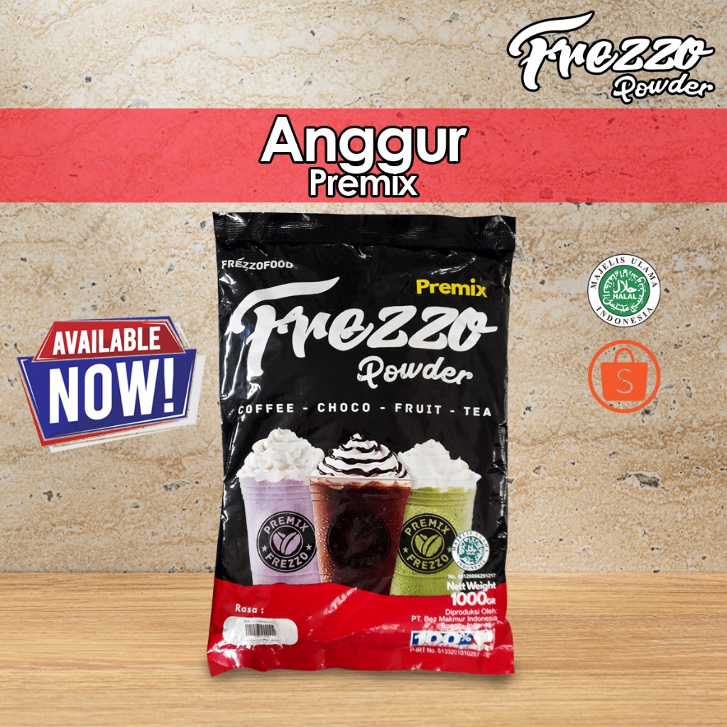 

BUBUK MINUMAN FREZZO VARIAN ANGGUR, COKLAT BENGBENG, BLACK FOREST