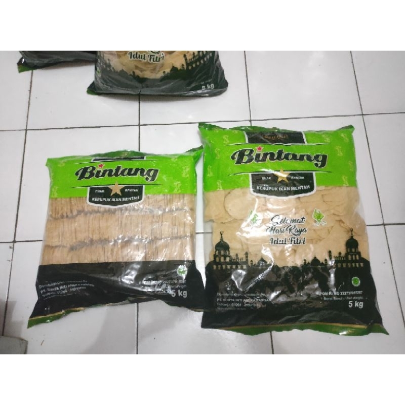 

krupuk bintang los dan tataan putih (5kg / 1bal)
