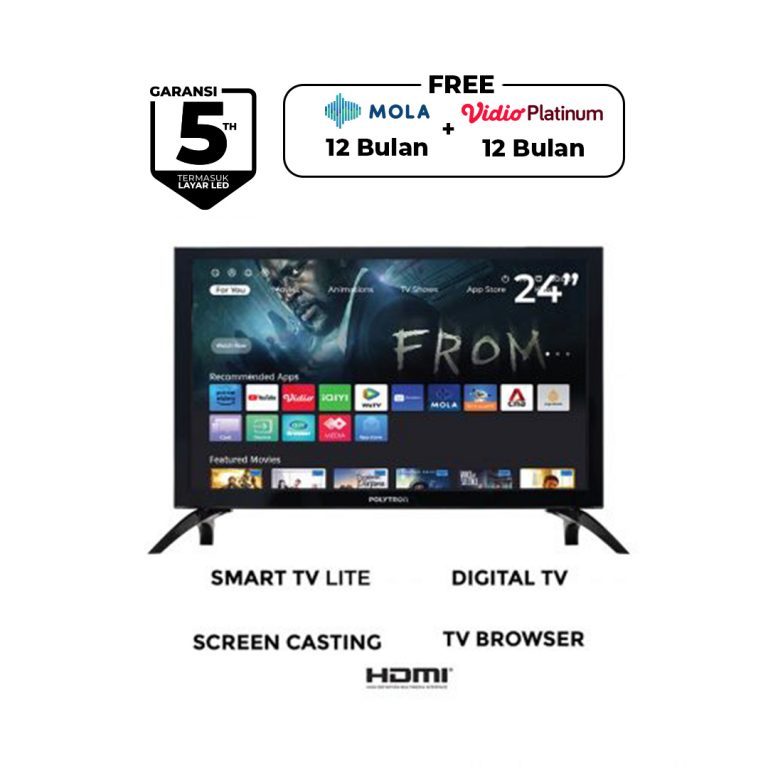 POLYTRON SMART TV 24 INCH POLYTRON PLD 24CV1869 SMART TV POLYTRON SMART TV LITE 24INCH SMART TV 24IN