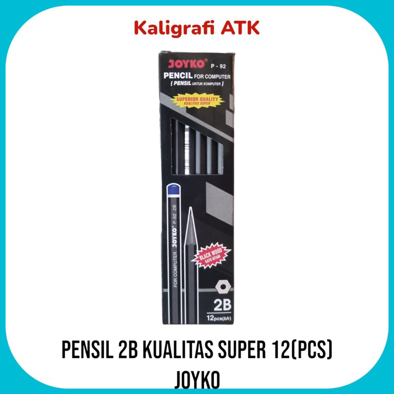 

Pensil 2B Joyko P92 warna hitam kualitas super harga satuan
