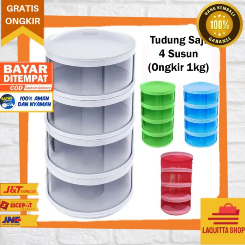 tudung saji 4 susun wadah lauk anti lalat wadah penyimpanan lauk pauk