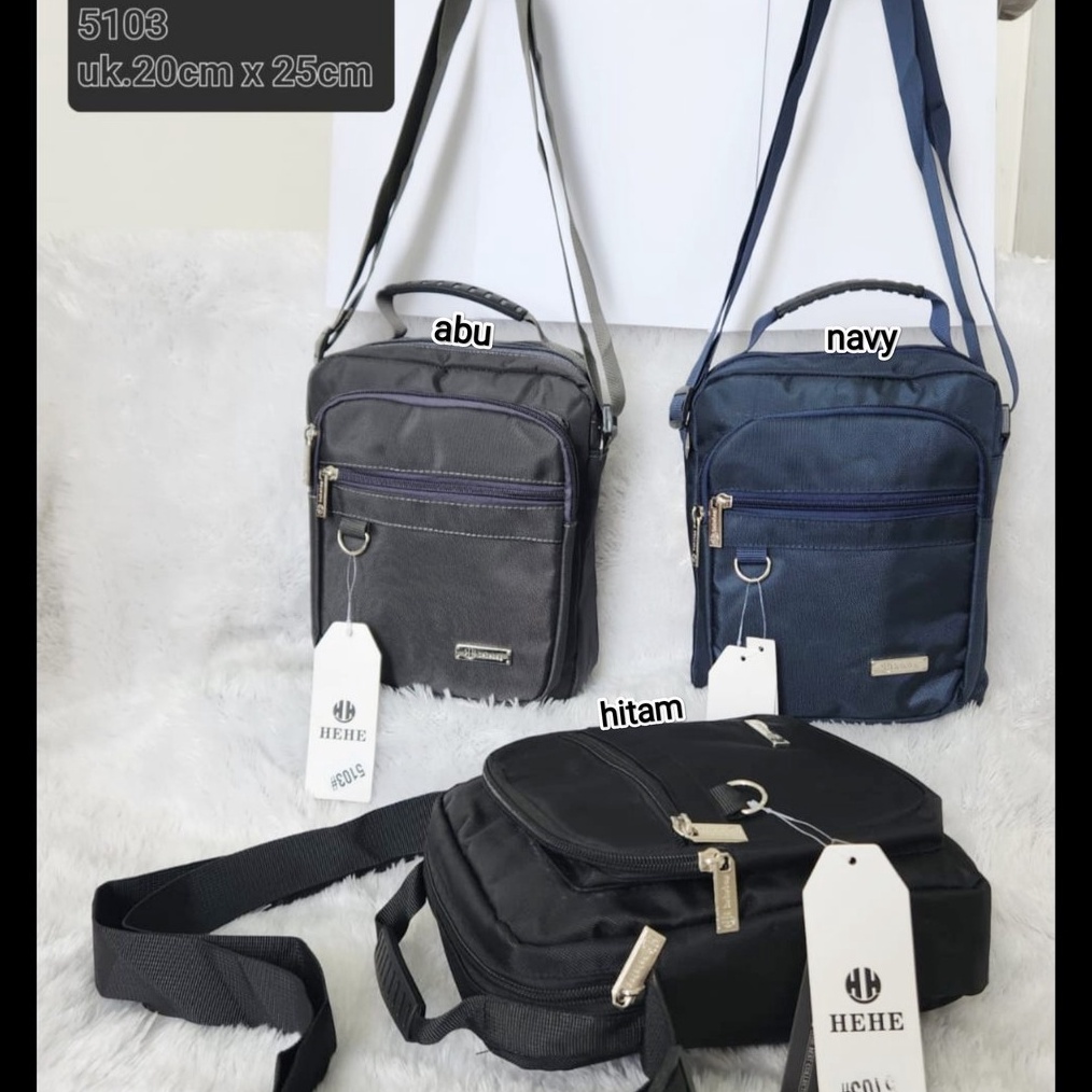 KODE A87Y Hehe tas selempang pria sling bag import tas kerja cowok anti air