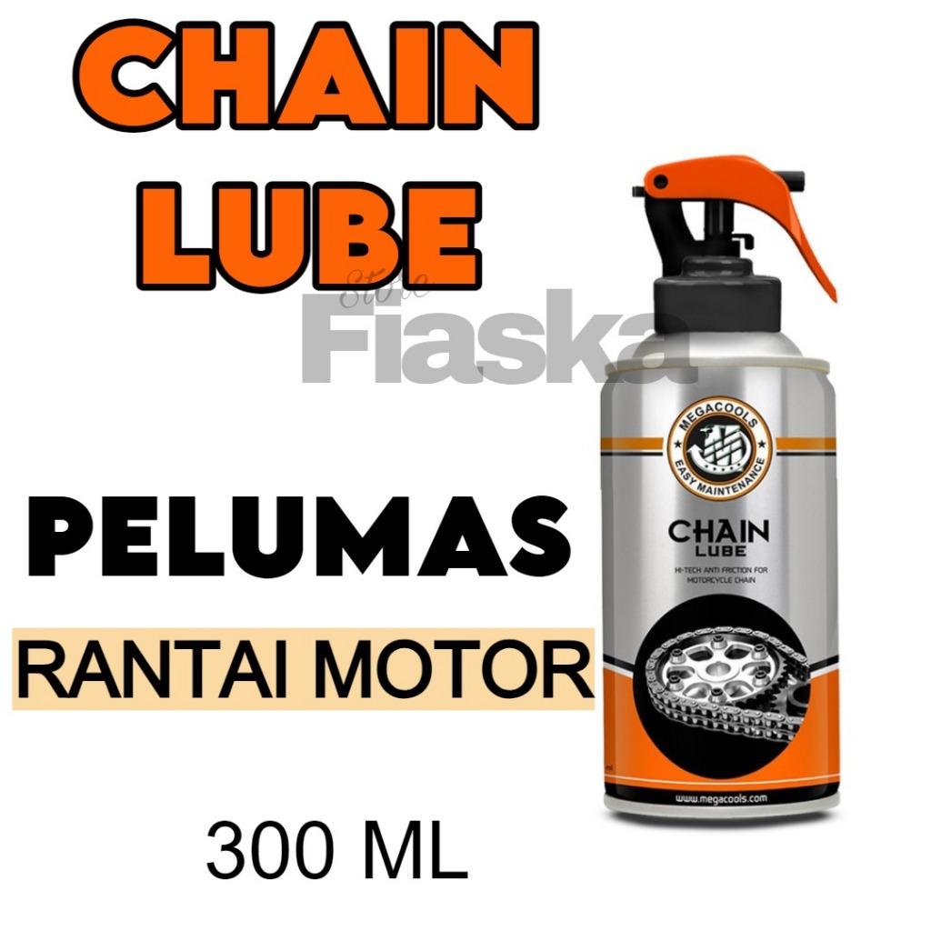 CAIRAN PEMBERSIH PELUMAS GEMUK RANTAI MEGACOOLS CHAIN LUBE 300ML