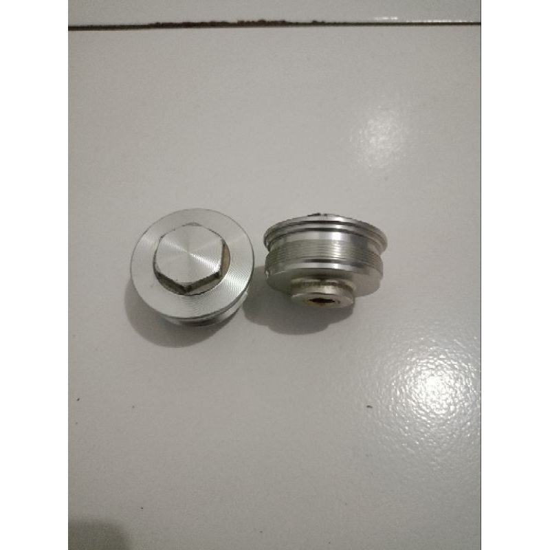 Baut tutup shock skok depan usd Kawasaki KLX 150 bf D-Tracker new Gold Tutup mur usd klx bf baut pen