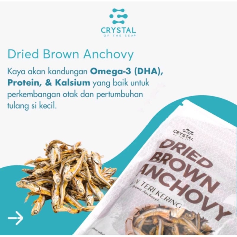 

Crystal Of The Sea Dried Brown Anchovy 80 Gr - Jengki Bilis Kering