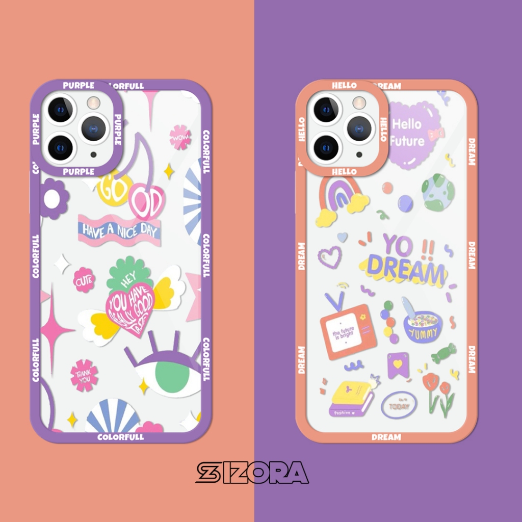 SIZORA OFFICIAL - RB00 - CASE BENING GAMBAR RAINBOW UNTUK TECNO SPARK GO 2023 TECNO POVA 4 TECNO POV