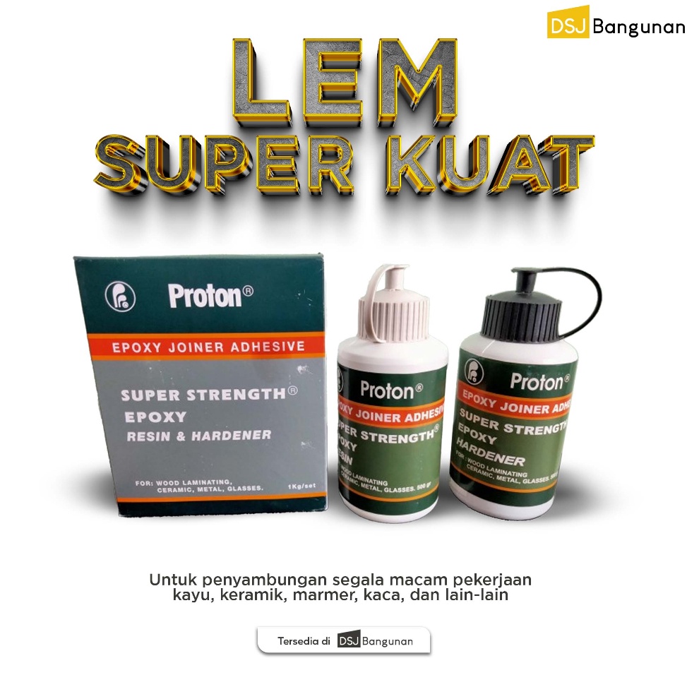 

Proton Super Strength Epoxy Resin Hardener Lem Epoxy Serbaguna 1Kg KODE K5B9